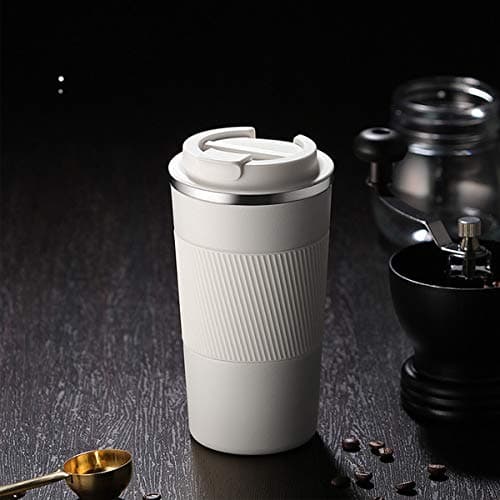 YINJOYI Travel Mug Reusable Coffee Cups Thermal Insulated Vacuum Insulation Stainless Steel Bottle for Hot Cold Drinks(White, 510ml) — view 6
