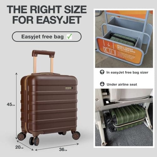 CabinMax Underseat Cabin Suitcase, Easyjet Cabin Bag 45x36x20 Hand Luggage — view 5