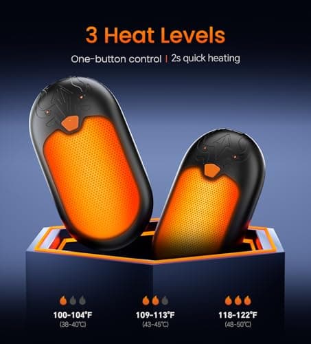 Hand Warmers Rechargeable, 2 Pack Magnetic Electric Hand Warmer 24h Warmth — view 3