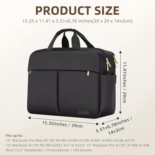RAINYEAR 15.6 Inch Laptop Bag for Women Large Capacity Briefcase — view 5