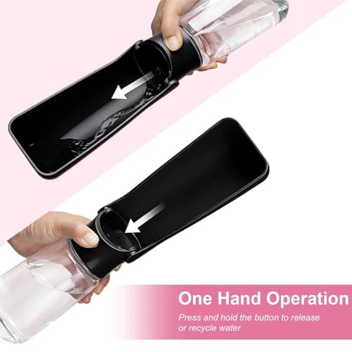 Canareen Foldable Travel Dog Water Bottle for Dog Cat Outdoor(Black, 550ml) — view 3