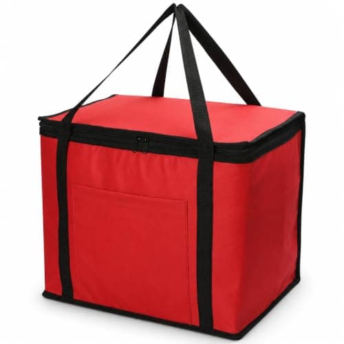 1ABOVE 30L Soft Cooler Bag Box - Insulated Portable Lightweight Keeps Food Drinks Cool - Cooling Delivery Bag for Beach Camping BBQ Shopping Fishing Picnic Lunch Outdoor Travel(RED)