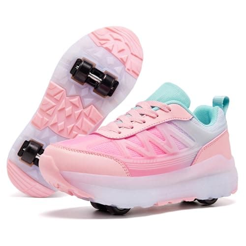 Roller Skate Shoes for Women Girls Sneakers with Detachable Wheels Sport Shoe Suitable for Halloween Christmas Birthday Party Gifts
