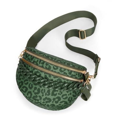 SDSFGX Leopard Bum Bag for Women Light Crossbody Bag Spacious Travel Waist Pack Fashion Animal Print Boho Shoulder Purse — view 6