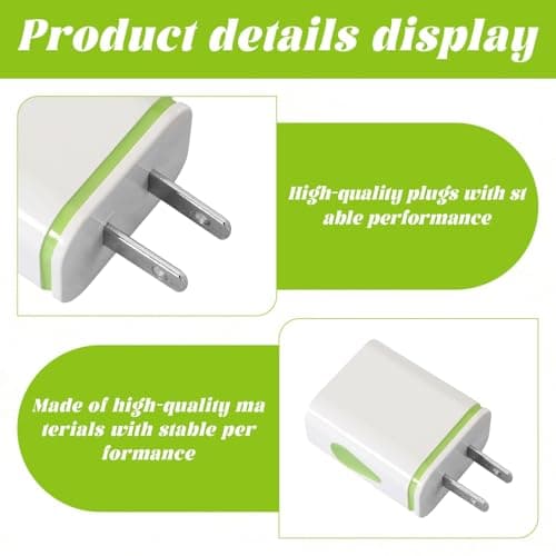 2 PCS UK to USA Plug Adapter with Dual USB Ports,Compact Design UK to US Plug Adaptor (2.1A Fast Charge) for US/Canada/Mexico Travel,Compatible with iPhone/Samsung/Etc — view 3