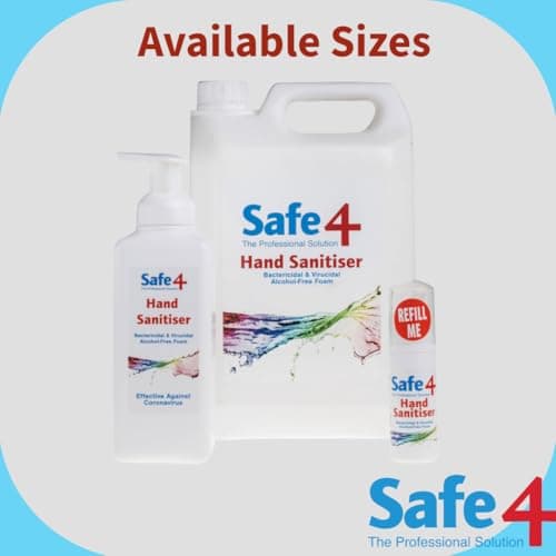 Safe4 Alcohol-Free Hand Sanitiser Foam – Kills 99.9% of Bacteria & Viruses – Fresh Eucalyptus – 50ml Travel Size — view 6