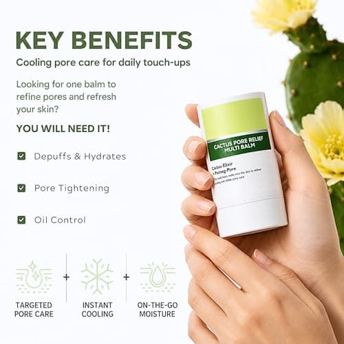 Cactox Pore Relief Multi Balm Stick Cooling & De-Puffing Face Balm Stick — view 5