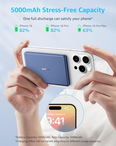 decqle “Air” Power Bank for MagSafe 5000mAh Ultra Slim Battery Charger Case — view 3