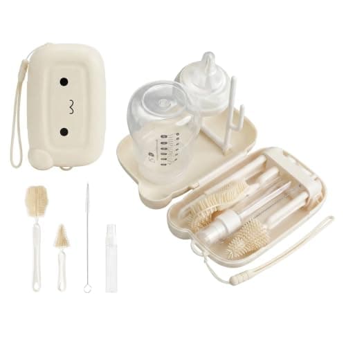 Silicone Cleaning Kit with Drying Rack,for Baby Bottles Under 250ML