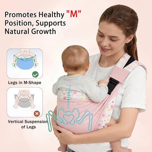 Baby Carrier for Hands-Fre, Ergonomic Sling, 3 Carry Positions, Lightweight — view 2