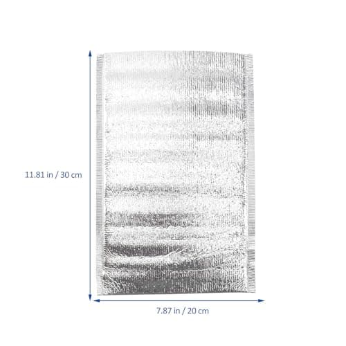 20Pcs Silver Aluminum Foil Thermal Insulation Food Bags for Travel — view 2