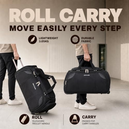 Lightweight Large 30" Holdall with Wheels - 95L Pierre Cardin Duffle Bag — view 5