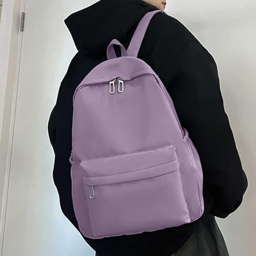 Solid Color for Men and Women: Men with High Demands on Appearance Travel Bags for Girls with Large Capacity for Students., purple, Einheitsgröße — view 2