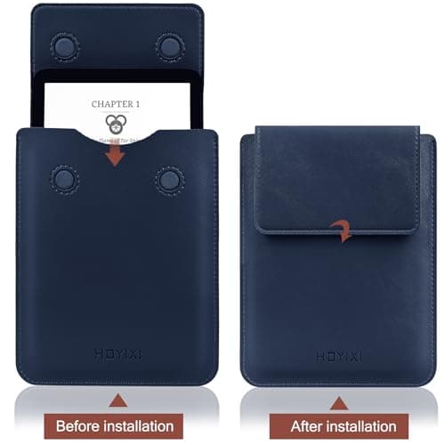 HoYiXi Universal Sleeve Case for 6-inch Kindle/Kobo/Voyaga/Pocketbook/Tolino E-book reader Lightweight Leather Protective Sleeve Case Pouch for 6-inch E-book, Blue — view 3