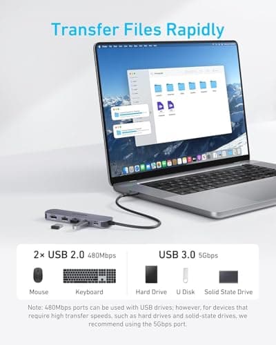 Anker USB-C Hub, 5-in-1 USB Hub for Laptops, 4K HDMI Multiport Adapter — view 4