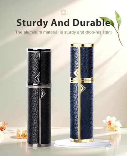AsaNana Perfume Atomiser, Refillable & Travel Size Perfume Bottle, Leaking Proof,Bottom Pump without Funnel, Luxurious Small women and men, 5ml (BLK-Black) — view 2