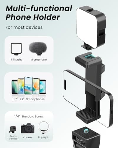 Victiv 77.5" Tall Tripod for iPhone, Overhead Phone Tripod with Gooseneck — view 5