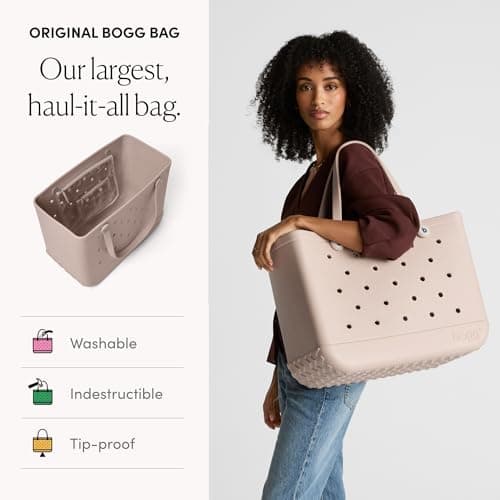 BOGG BAG - Original, Extra Large Tote Bag - 19in L x 9in W x 14in H - Lightweight, Washable, Durable - All Purpose EVA, Turquoise and Caicos, Original - Large — view 2