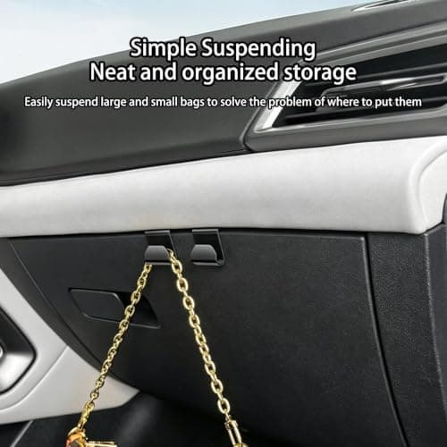 Hidden Interior Storage Hooks| Purse Hook For Car No Drill Organizer Holder — view 5