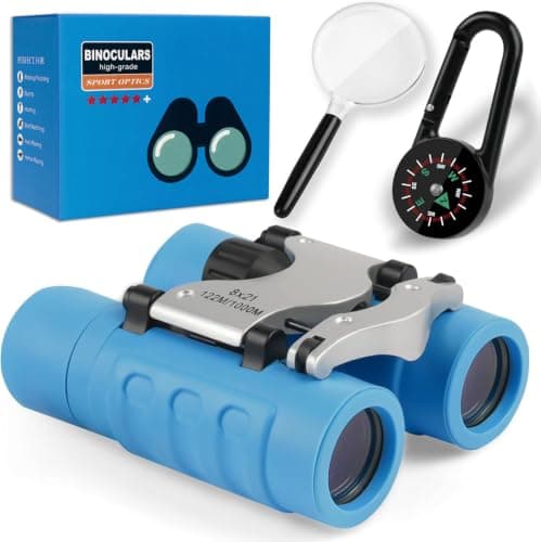 OSDUE Binoculars for Kids, 8 x Super Zoom Function Kids Telescope Outdoor Toys 4 5 6 7 8 Years Old Boys Girls High Resolution Binoculars for Kid Toys Educational Learning Purple