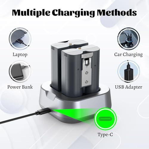 2026 New 2-Pack Quick Release Battery and Charging Station for Ring, Replacement Batteries for Video Doorbell 2/3/4/3 Plus, Stick Up Cam Battery (2nd & 3rd Gen) and Spotlight Cam (3.65V 6200mAh) — view 3