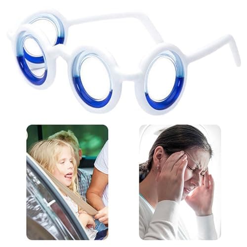 1 Pc Anti-Motion Sickness Smart Car Sick Essentials Ultra-Light Portable Nausea Relief Liquid Glasses for Kids Travel Cruise Essentials, Black — view 4