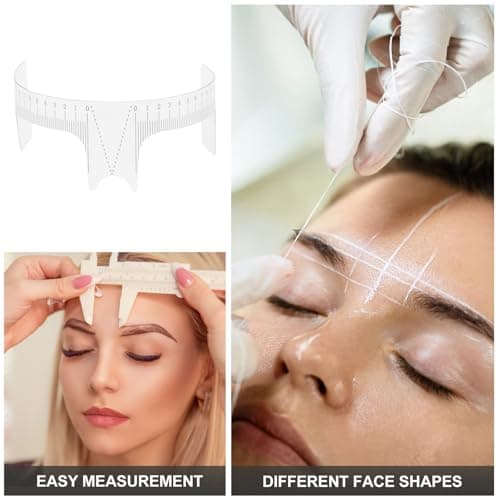 5pcs Eyebrow Stencil Ruler with Level and Scale for Balanced Brows — view 5