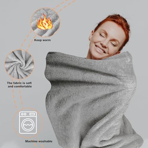 Travel Pillow/Blanket 2-in-1,Portable Blanket Neck Pillow for Airplane Gray — view 6