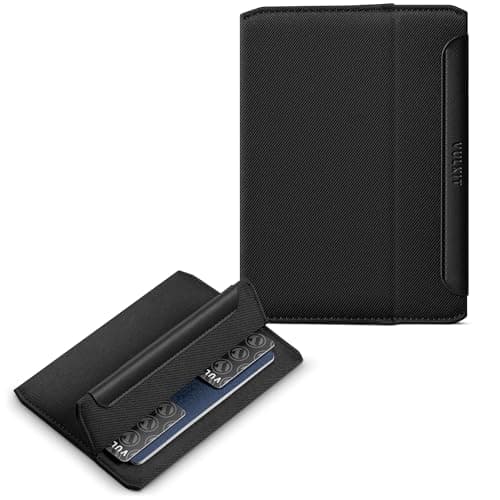 VULKIT RFID Passport Holder, Premium Oxford Fabric Passport Wallet with 2-Card Slot, Slim Passport Case, Magnetic Closure, Travel Essentials