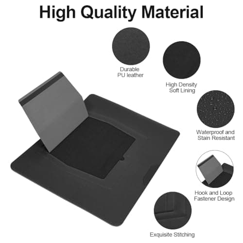 AOOSU 15-16 Inch Laptop Sleeve Case with Stand Feature, Sleeve Waterproof Slim Laptop Case with Adjustable Stand Function, Small Carry Bag Black — view 4