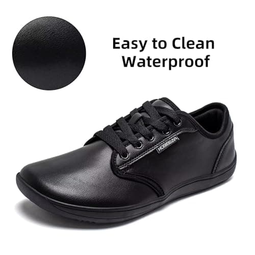 HOBIBEAR Unisex Wide Barefoot Shoes for Mens Womens Minimalist Sneakers Zero Drop Shoes Lightweight Comfortable (All Black,7.5 UK) — view 4