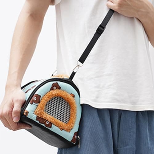 Winter Pet Travel Bag: Wool Hamster Bag, Airy Suspended Companion Case, Comfortable Crib for Sugar Glider, Padded Pocket for Guinea Pig, Comfortable — view 2