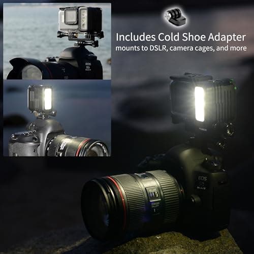 SOONSUN 450LM Waterproof Dive Light for GoPro Hero 13/12/11/10/9 Black — view 6