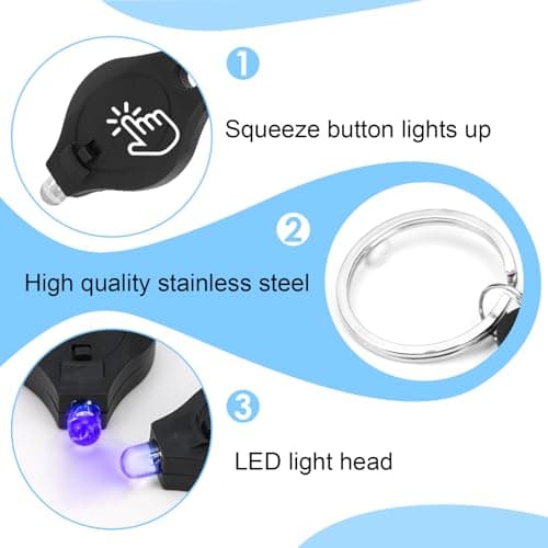 6Pcs Note Checker Blacklight Mini LED Keychain Torches Keychain Flashlight — view 3