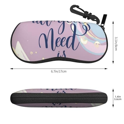 Glasses Case All You Need Is Wi Fi Sunglasses Case For Men And Women - Zipper Portable Spectacle Cases With Clip — view 2