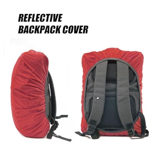 LICQIC Waterproof Rain Cover for Backpack, XL(60-70L), Red — view 2