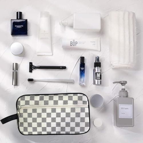 Qualiware Travel Toiletry Wash Bag for Men and Women Traveling Dopp Kit Shaving Bag for Toiletries Accessories Makeup Cosmetic Organizer (Light White) — view 6