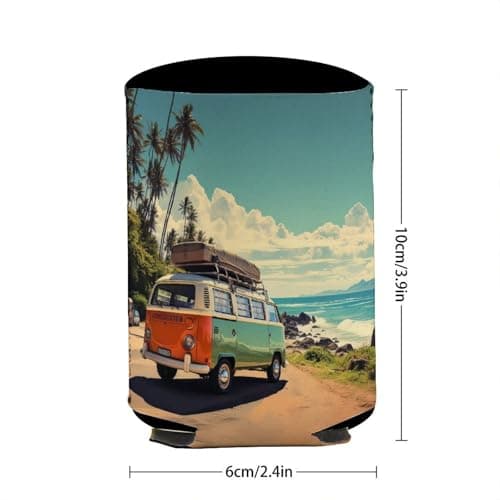 Reusable Neoprene Summer Road Trip Iced Coffee Sleeve Insulated Cup Holder for 16-20oz Tumblers Soft Protective Thermal Sleeve for Hot Cold Drinks Washable Cup Protector for Travel Office Commute — view 3