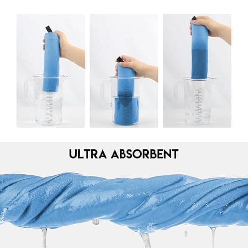 Style Slice Go Microfiber Towel - Quick-dry Lightweight Super Absorbent Travel Towel Sports Beach Gym Camping Hiking Drying Pets - Small Medium Extra Large (Light Blue, Small 100cm x 50cm)… — view 3