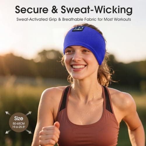 MUSICOZY Sleep Headphones Headband for Side Sleepers Cool & Breathable Mesh — view 4