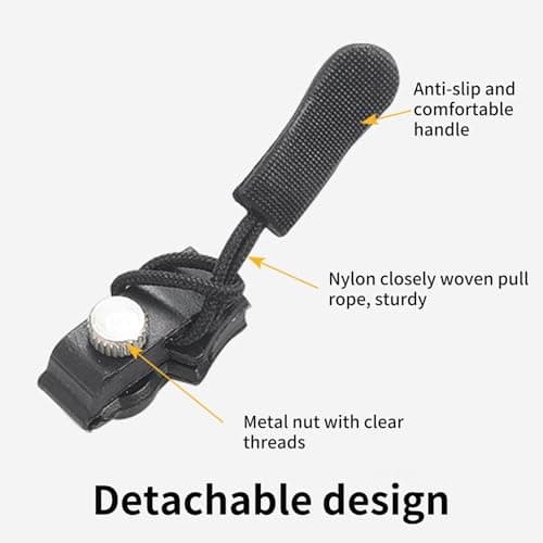 Zipper Fixer - 3-Piece Kit | Universal Zipper Repair Kit for Jackets & Luggage, Heavy Duty Detachable Pull Slider for Backpack Coat Tent, Multi-Size Replacement, Daily Travel — view 5