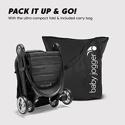 Baby Jogger City Tour 2 Travel Stroller | Ultra-Lightweight, Foldable & Compact Pushchair Buggy | Pitch Black — view 3
