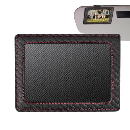 Visor Clip Photo Frame | Car Sun Visor Holder | PU Leather Display — view 6