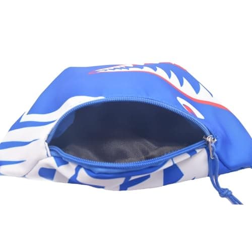 Dzxin Fanny Pack,Kids Bum Bag Bumbag Cartoon Hipsack Belt Bag Waist Bag Fanny Pack Fabric Nylon Money BeltCrossbody Chest Bag for Children Grils Boys Running Hiking Travel Sports (Blue Shark) — view 5
