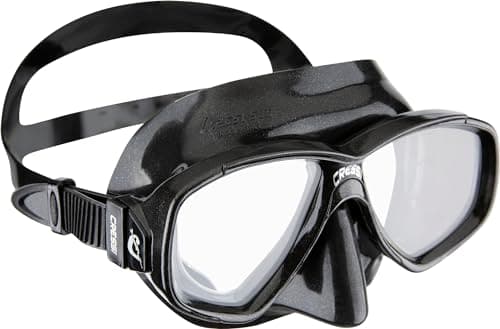 Cressi Perla Separate Glass Mask & Snorkel Set for Adults - Low-Volume Diving Mask - Dry-Top Snorkel Set - For Diving & Snorkelling - Black/Black - Combo Set Perla Mask + Mexico Snorke — view 4