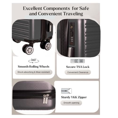 Underseat Travel Case, Black, 45x36x20cm — view 6