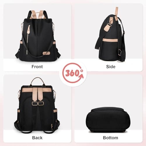 Aucuu Anti Theft Backpacks for Women, Women's Backpack, Lightweight Waterproof Ladies Rucksack, Large Casual Daypacks, Ladies Fashion Handbag, Travel Shoulder Bag for School Work Travel — view 3