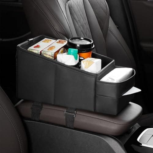 Ruhnjyg Car Storage Organizer Between Seats | Car Seat Organizer Front Seat,Automotive Organization for Truck Van Vehicle Road Trips Travel Outdoor Use — view 2
