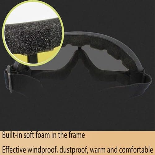Ski Goggles Men Women, UV400 Anti-Fog Windproof Snow Glasses (Yellow) — view 4