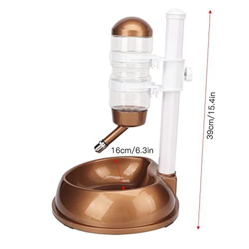 HELEVIA Pet Standing Water Dispenser Bowl Height Adjustable Multifunction Dog Automatic Water Food Feeder with Detachable Pole — view 2
